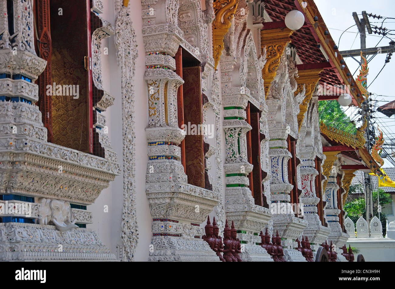 Wat Loi Kroh, Loi Kroh Road, Mueang Chiang Mai e Chiang Mai e Chiang Mai Provincia, Thailandia Foto Stock