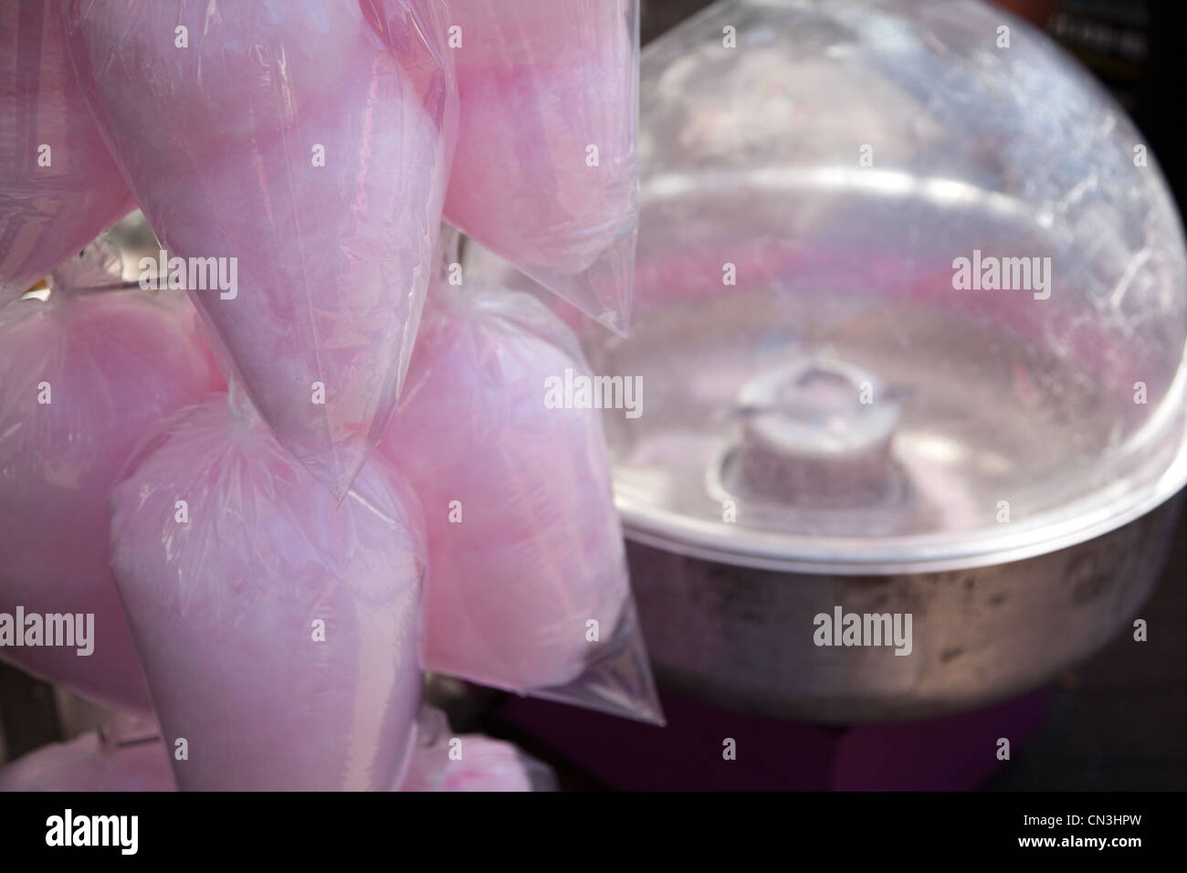 I sacchetti in rosa Candy Floss Foto Stock