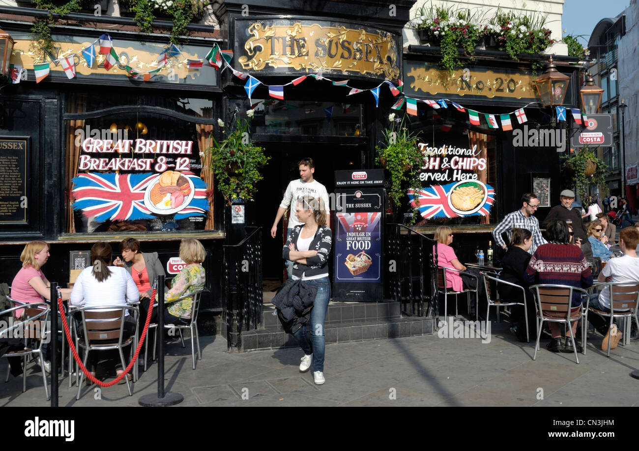 Il Sussex pub di Covent Garden di Londra, Regno Unito Foto Stock