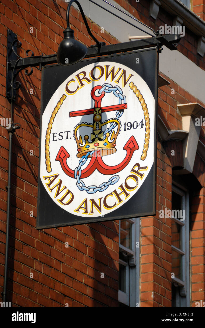 Crown and Anchor Pub segno, Covent Garden di Londra, Regno Unito Foto Stock