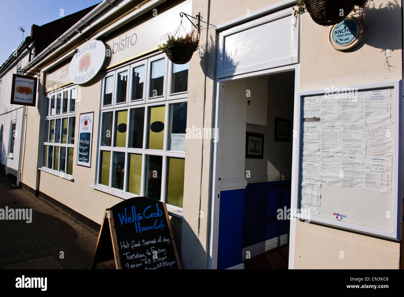 Città di pescatori,un miglio dal Mare del Nord,Attività ricreative,di andare in barca a vela,l'area di pesca,ristoranti di pesce,pozzetti accanto al mare,North Norwich Foto Stock