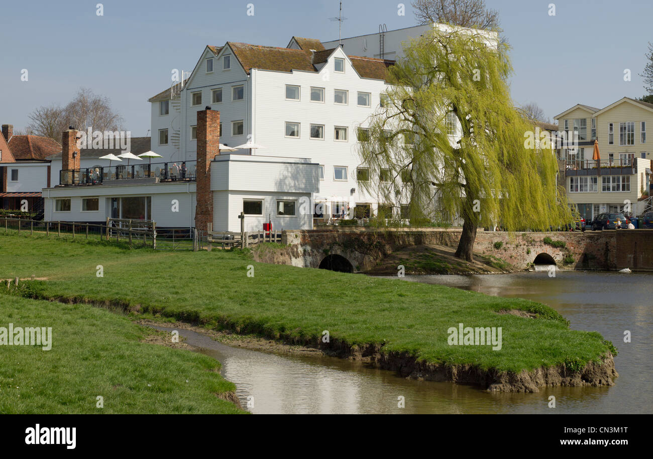 La parte esterna del Mill Hotel a Sudbury, Suffolk, Inghilterra. Foto Stock