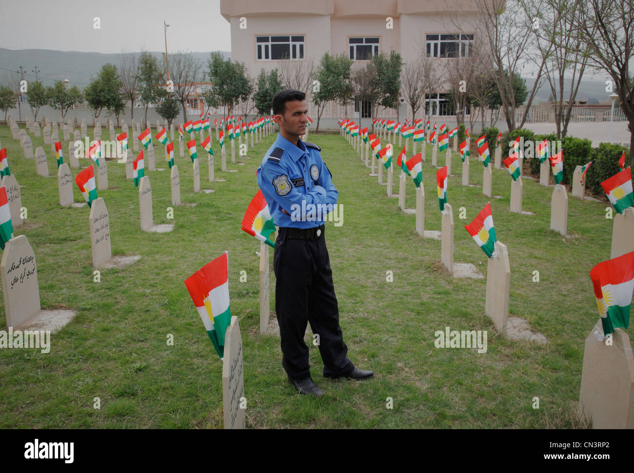 Un memoriale di Halabja nel Kurdistan iracheno. In marsh 16: th 1988 la città è stata attaccata da l'esercito di Saddam. 5000 fu ucciso dal gas. Operazione Anfal Foto Stock