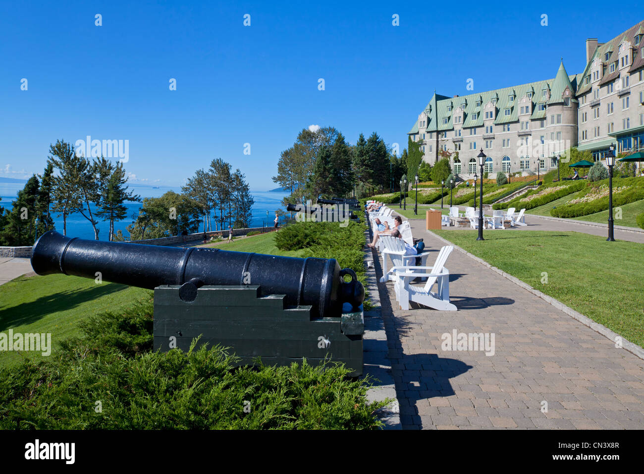 Canada, Québec provincia, regione di Charlevoix, St Lawrence river raod, La Malbaie Pointe au Pic, il Manoir Richelieu, un hotel di lusso Foto Stock