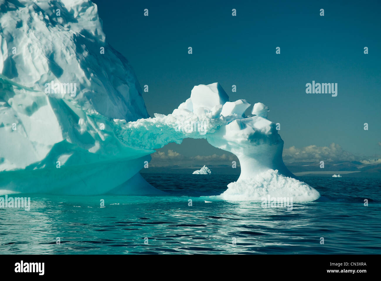 Iceberg in Eclipse Sound vicino laghetto ingresso, Nunavut, Canada Foto Stock