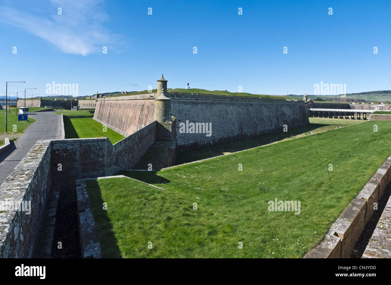 Le strutture difensive a Fort George nelle Highland Scozzesi Foto Stock