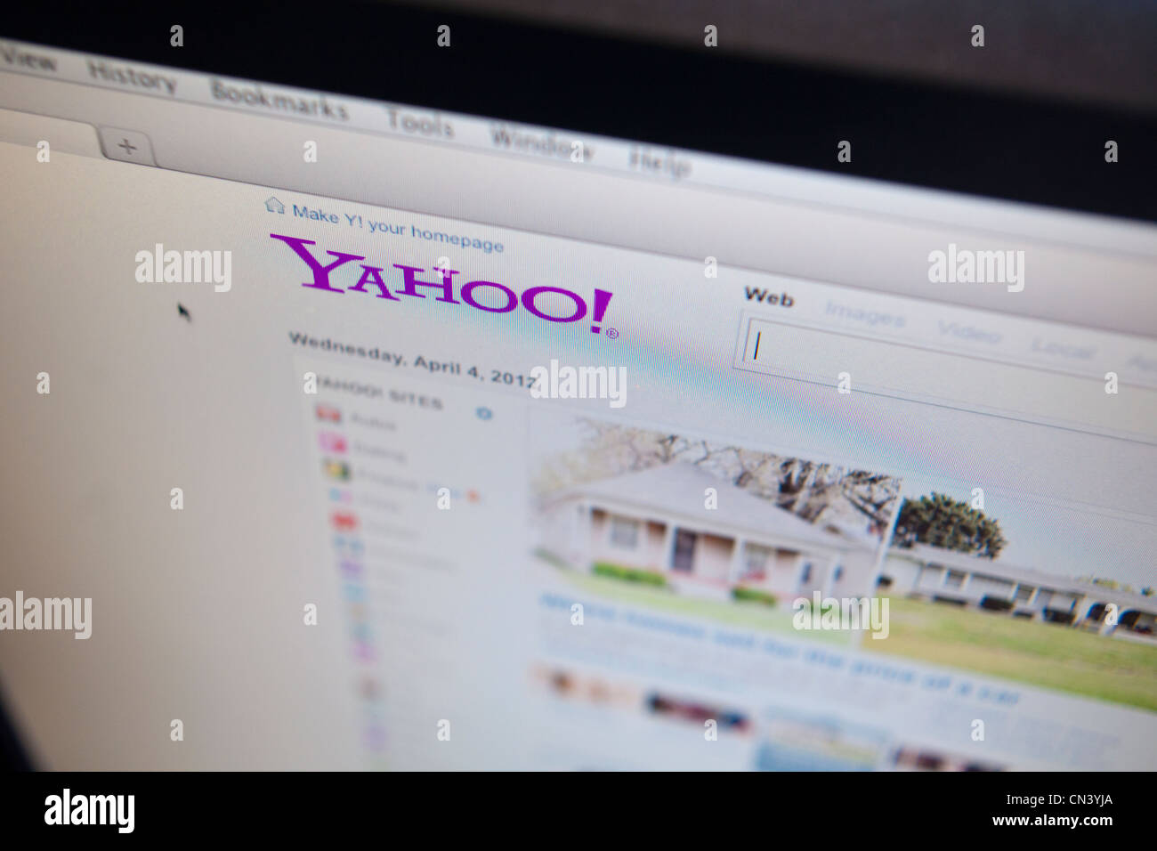 La Yahoo! Sito web Foto Stock