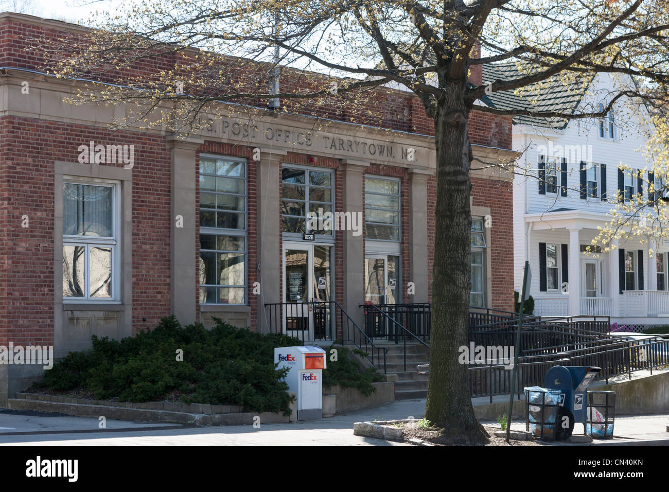 Il principale ufficio postale in Tarrytown, New York. Foto Stock