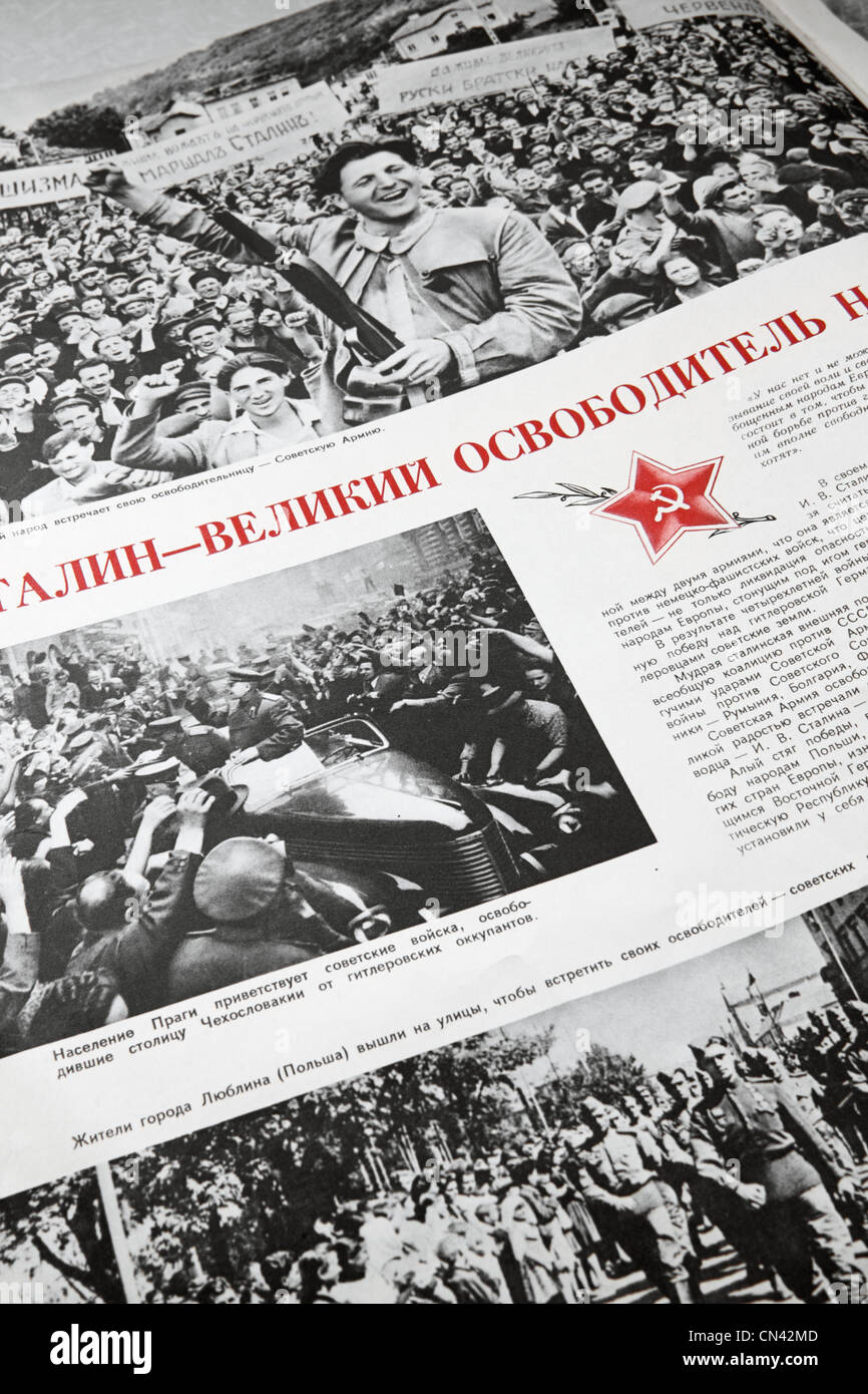 La celebrazione della vittoria sul fascismo in Europa orientale nel journal "oviet unione" 1953 Foto Stock