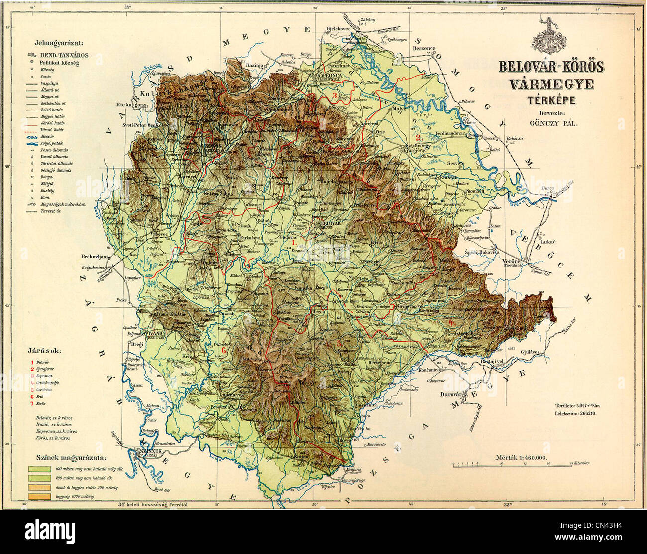 Vecchia mappa Foto Stock