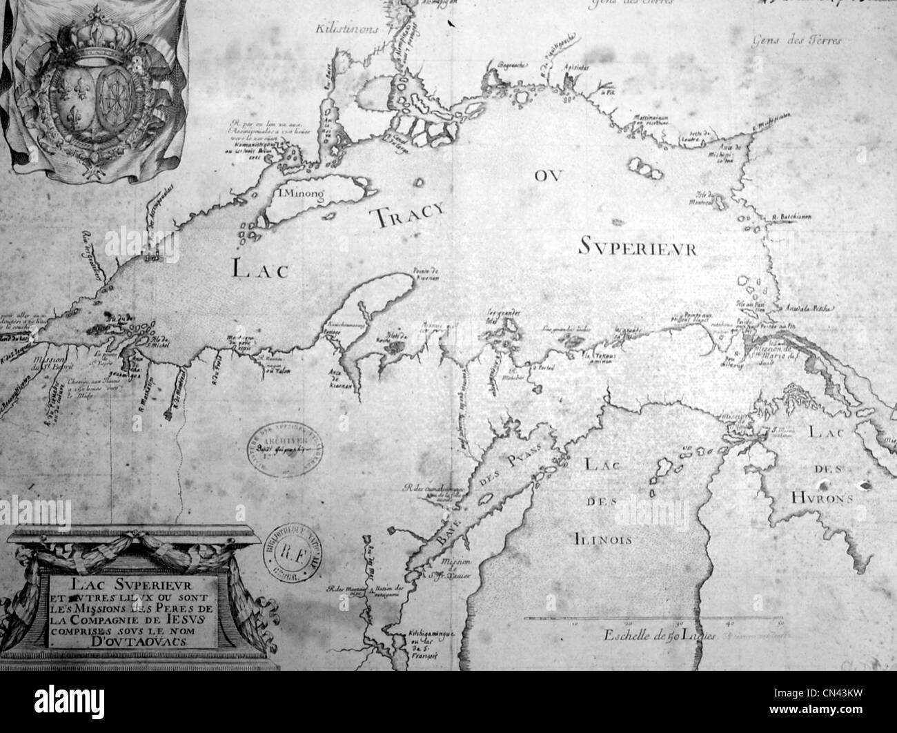 Vecchia mappa Foto Stock