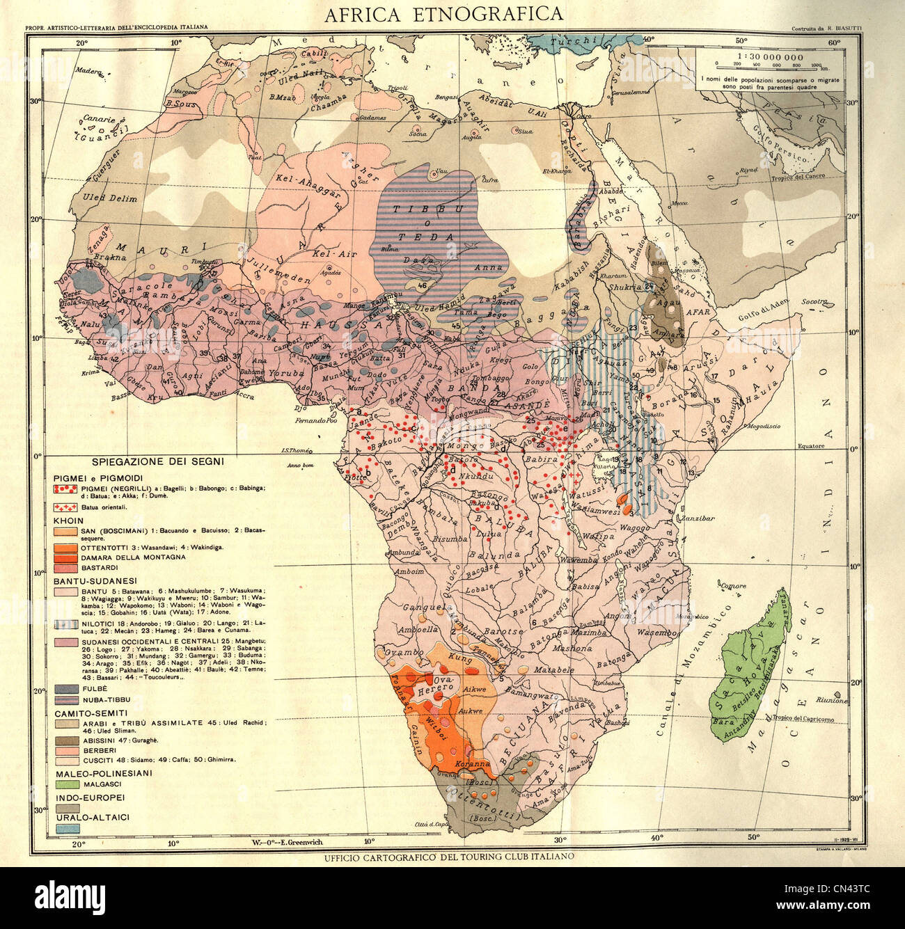 Vecchia mappa Foto Stock