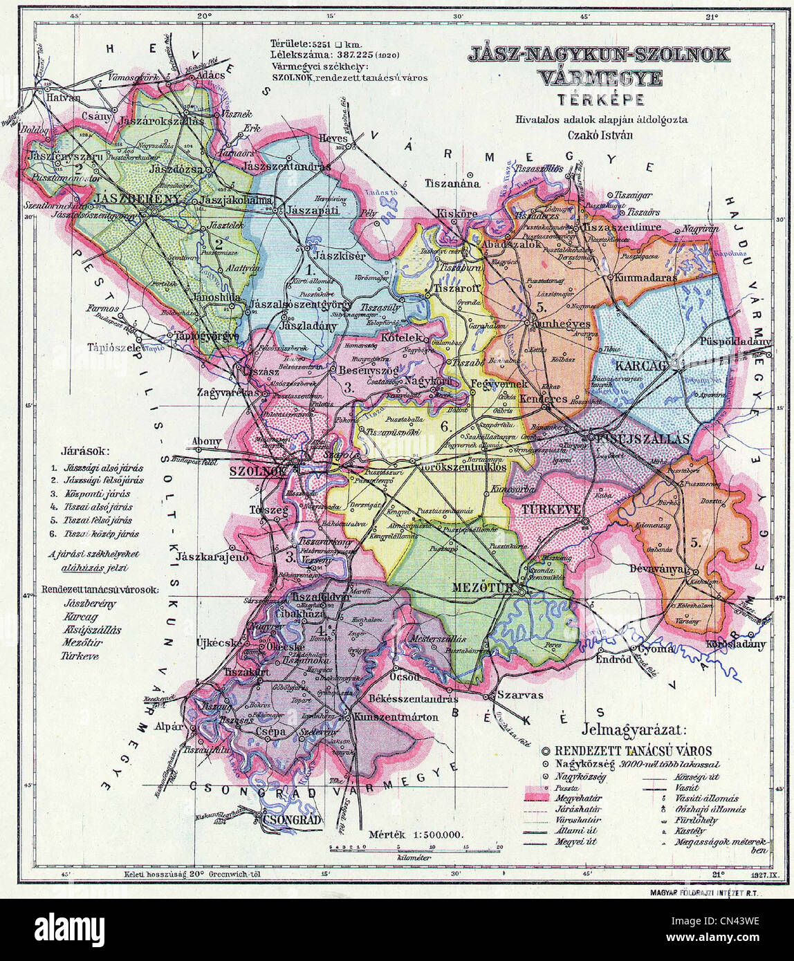 Vecchia mappa Foto Stock