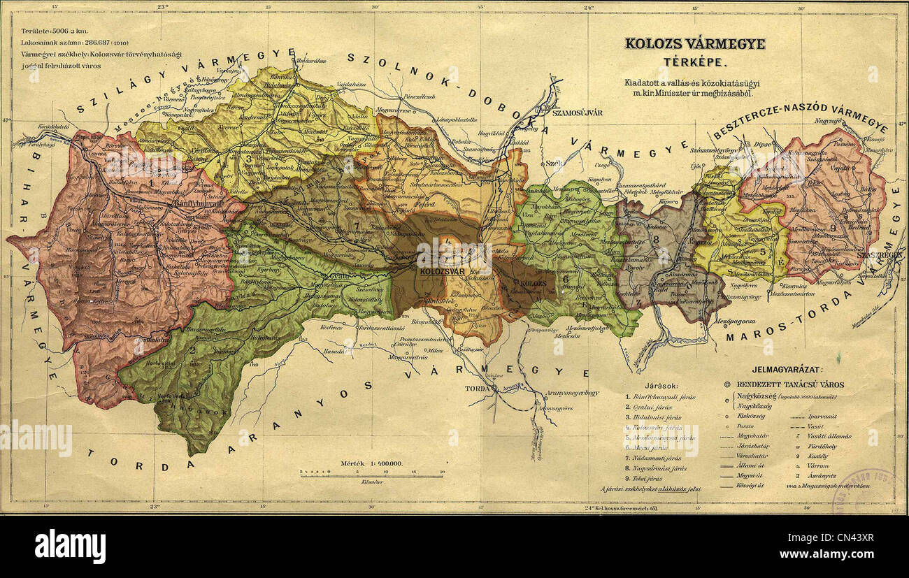 Vecchia mappa Foto Stock