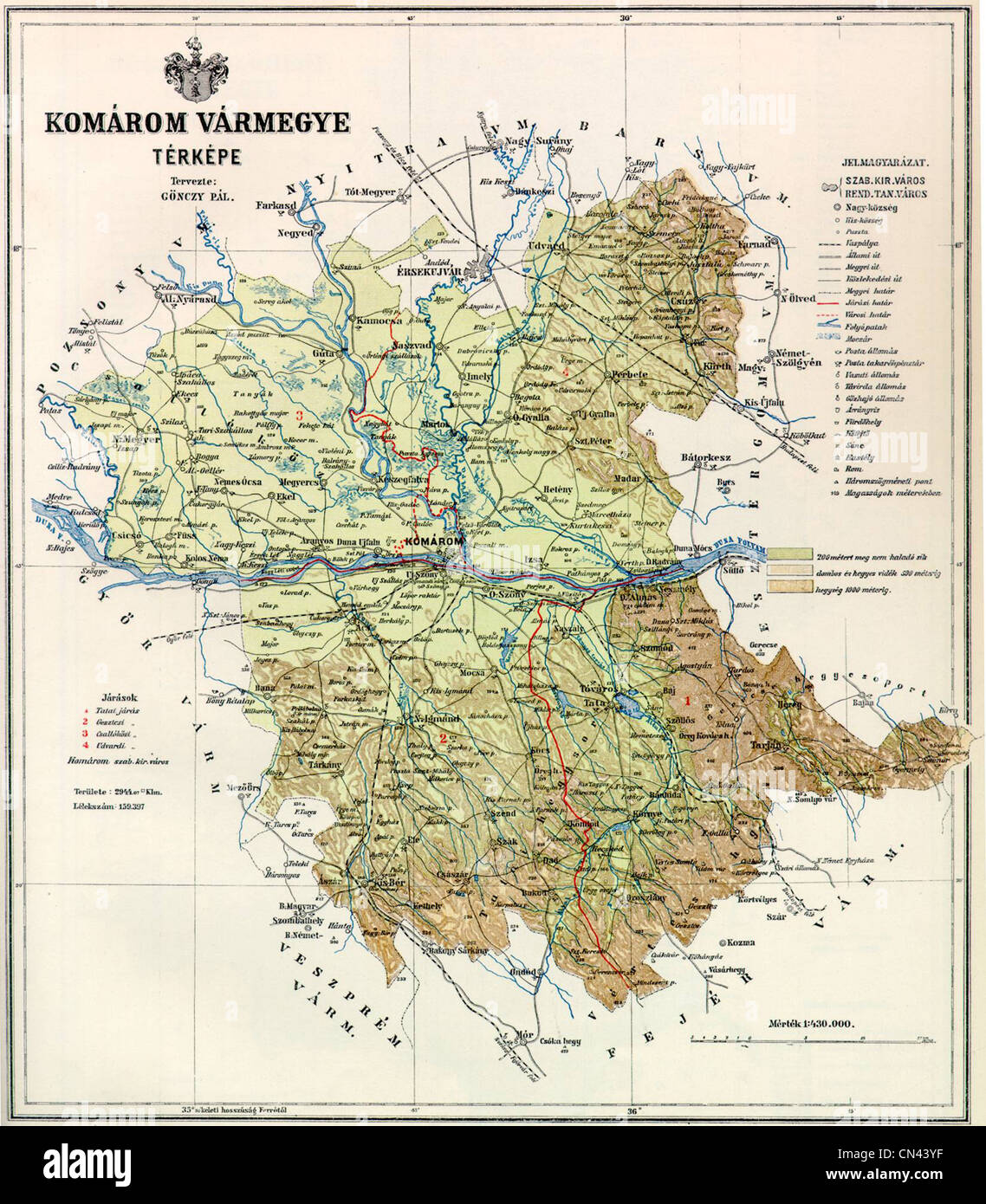 Vecchia mappa Foto Stock