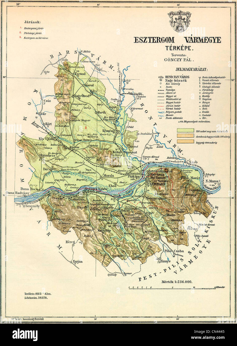 Vecchia mappa Foto Stock