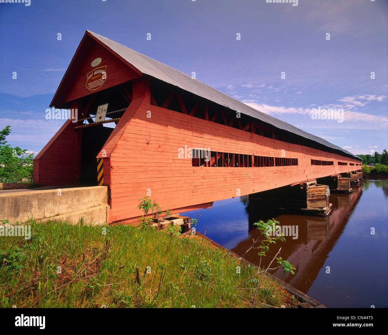 Marchand ponte di copertura, Fort Coulonge, Outaouais, Québec Foto Stock