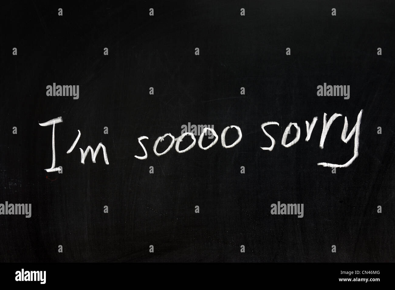 Chalk disegno - mi dispiace tanto Foto Stock