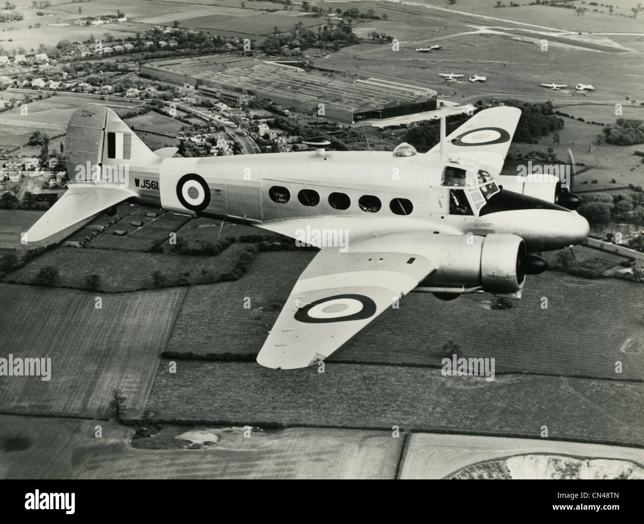 Hawker Siddeley Avro Anson WJ561 ultimo di questo modello di aeromobile di produzione Foto Stock