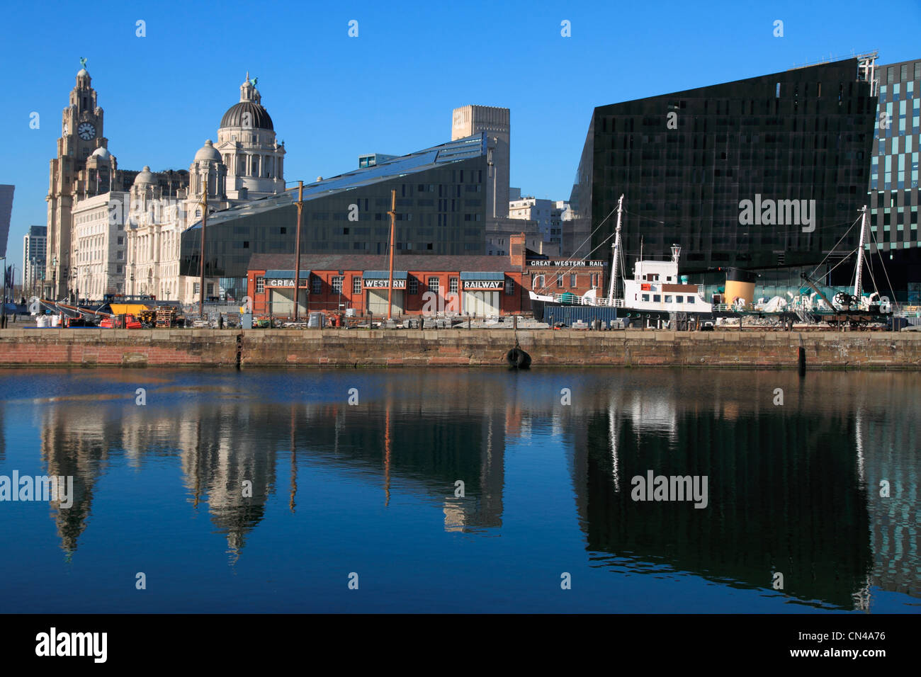 Inghilterra Liverpool Merseyside, Pierhead da Canning Dock Foto Stock