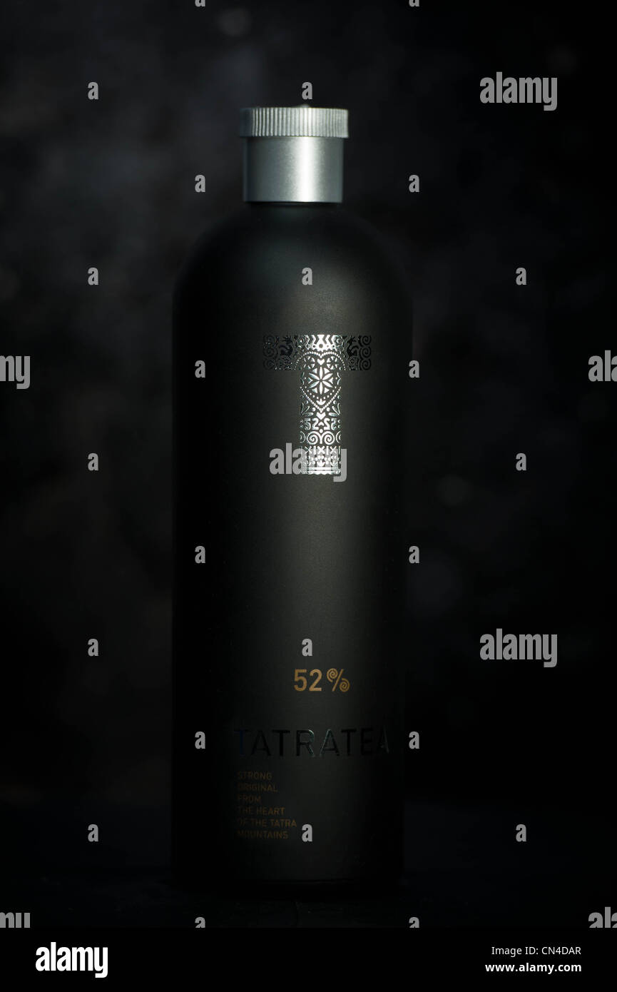 Il Tatra Tea hard bottiglia di liquore Foto Stock