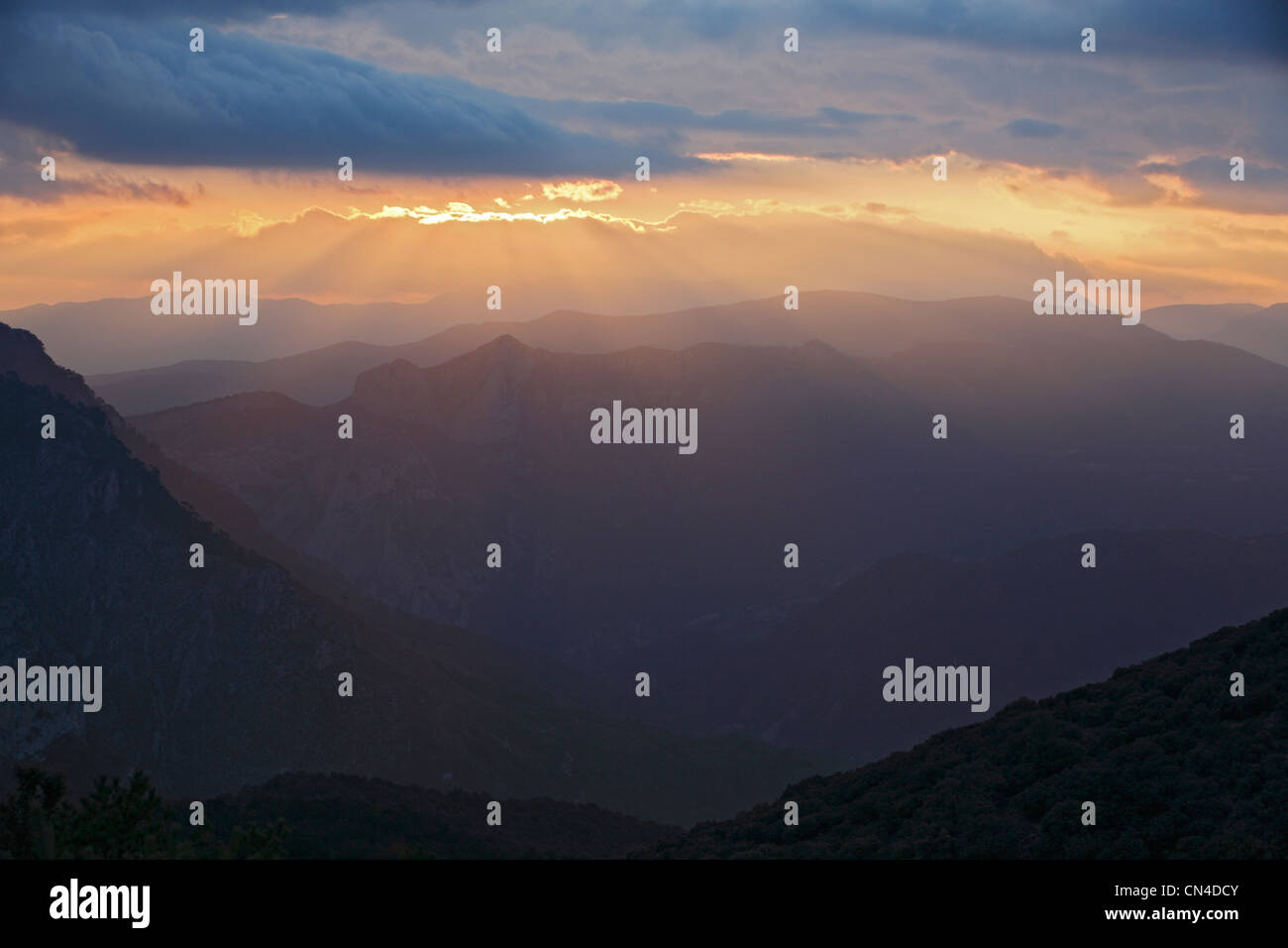 In Spagna, in Catalogna, Pre-Pyrenees, montagna Foto Stock