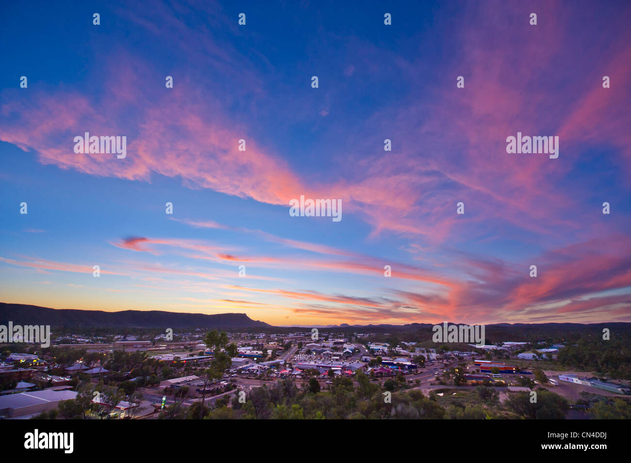 Australia, Territorio del Nord, Alice Springs, Anzac Hill Lookout (Australia e Nuova Zelanda Esercito) Foto Stock