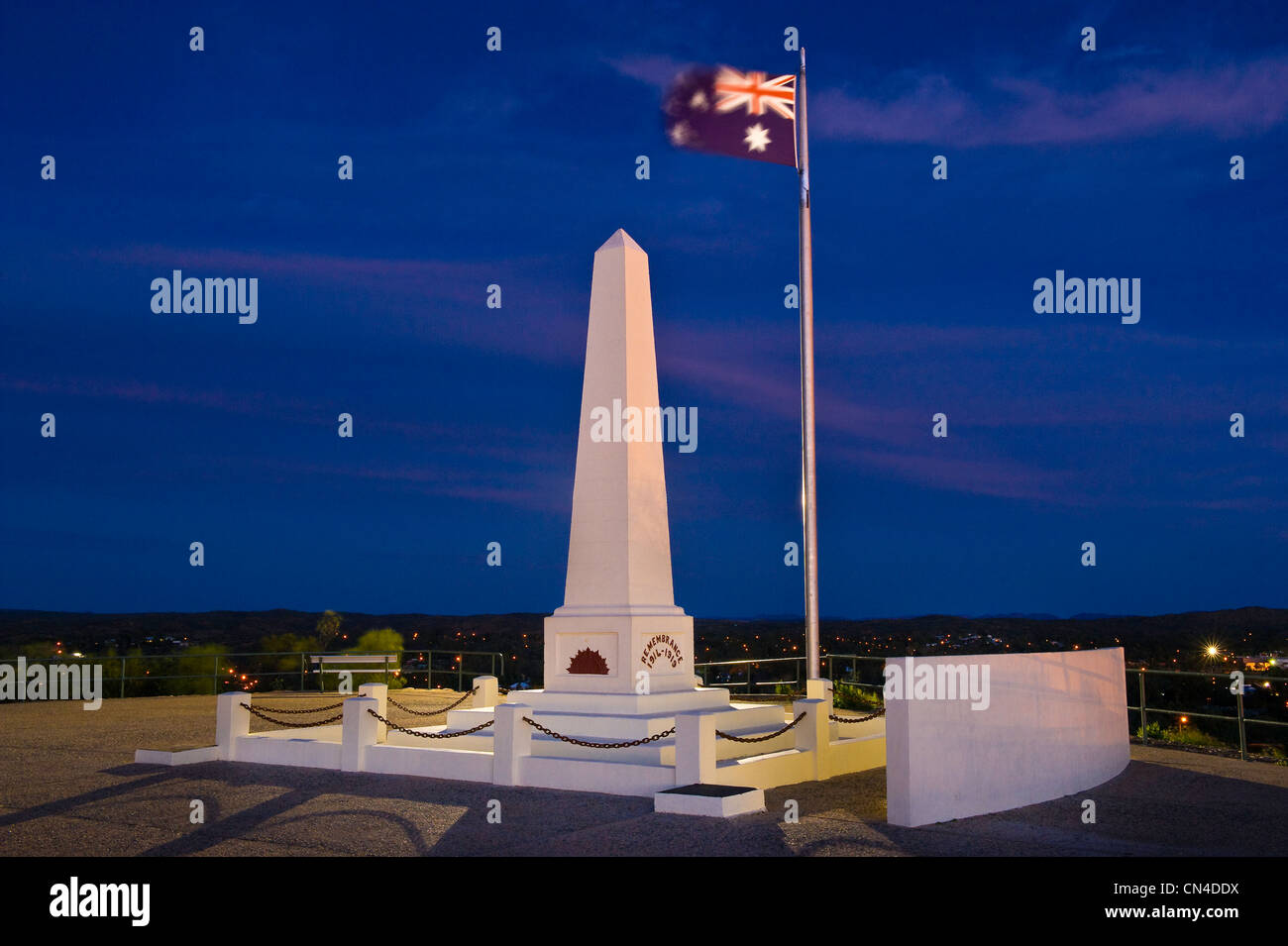 Australia, Territorio del Nord, Alice Springs, Anzac Hill Lookout (Australia e Nuova Zelanda Esercito) Foto Stock