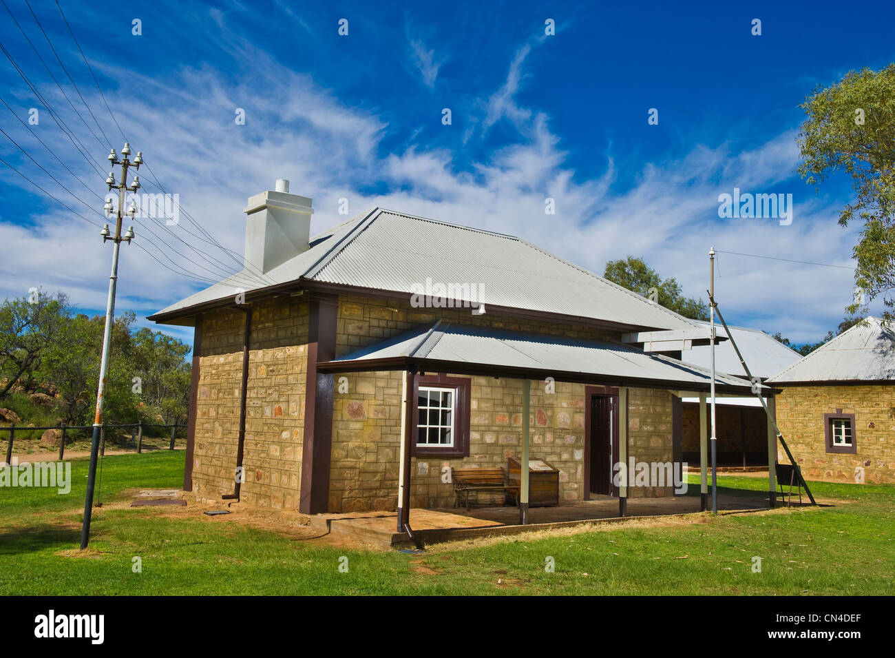 Australia, Territorio del Nord, Alice Springs - Alice Springs - La stazione del telegrafo riserva storico Foto Stock