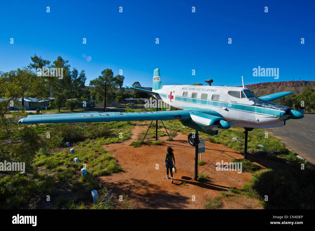 Australia, Territorio del Nord, Alice Springs, Flying Doctors memorial Foto Stock