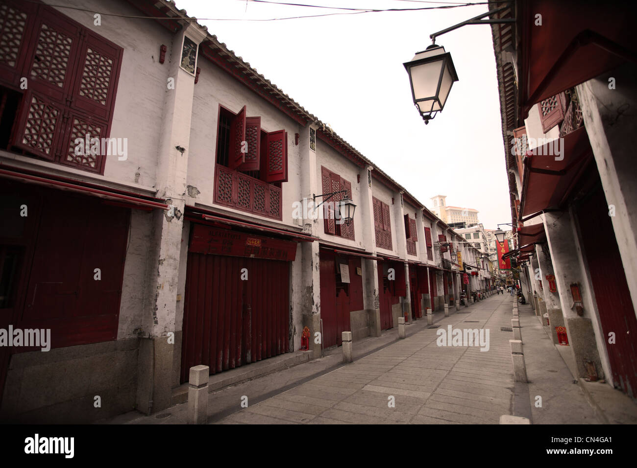 Vecchia Macao il quartiere a luci rosse. Foto Stock