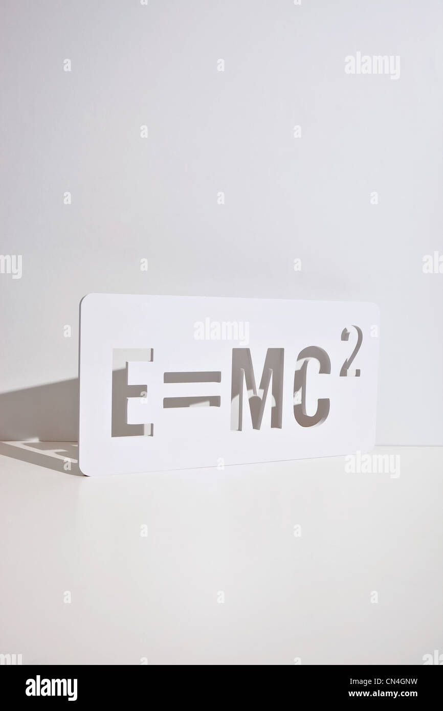 Einstein di equazione E=mc2 Foto Stock