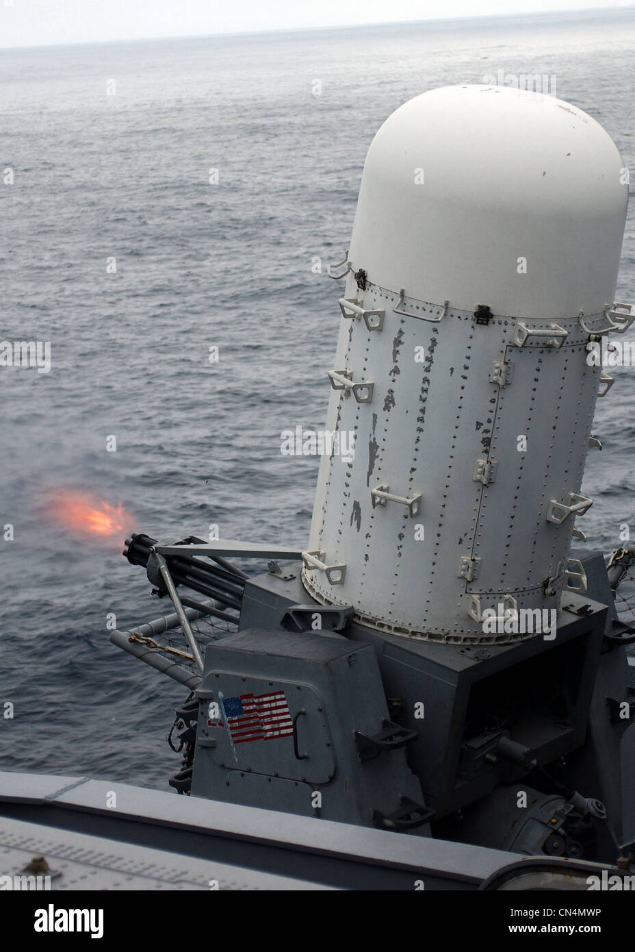 Phalanx CIWS Close-In sistema di armi Foto Stock