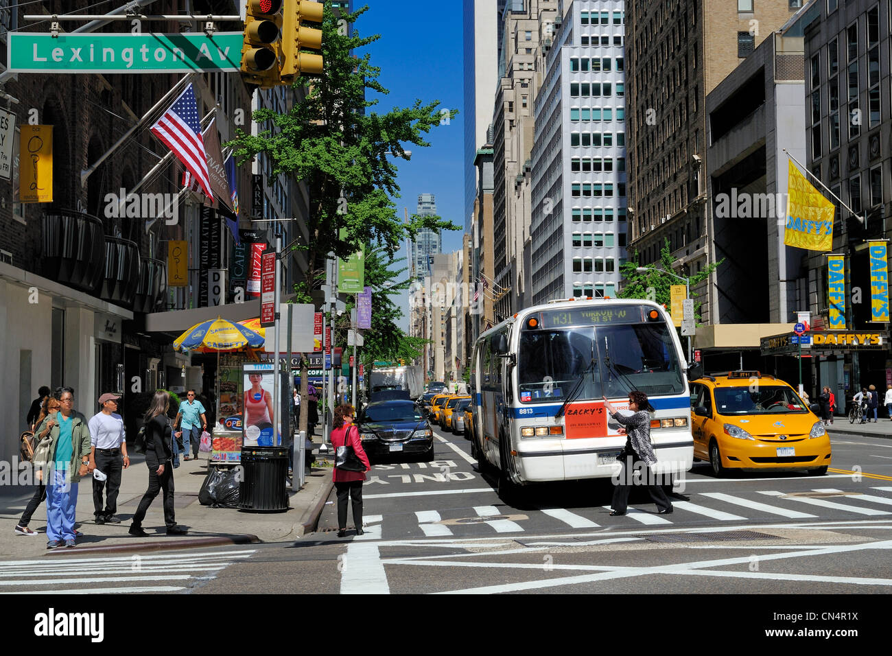 Stati Uniti, New York, Manhattan Midtown, Lexington Avenue a 57th Street Foto Stock