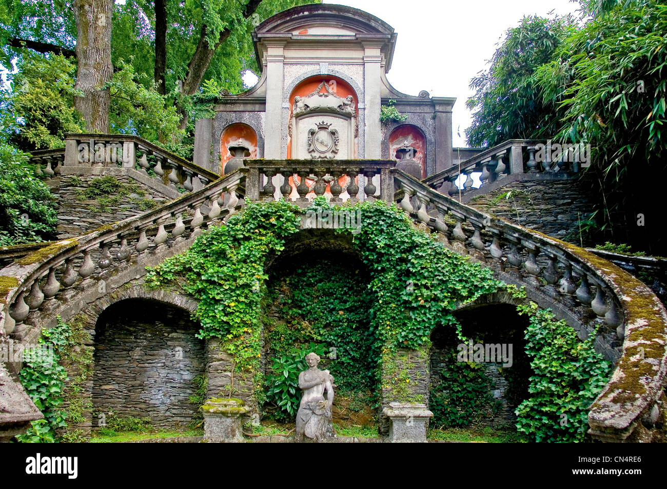 Italia Piemonte Verbania Pallanza San Remigio Villa Giardino alla francese Foto Stock
