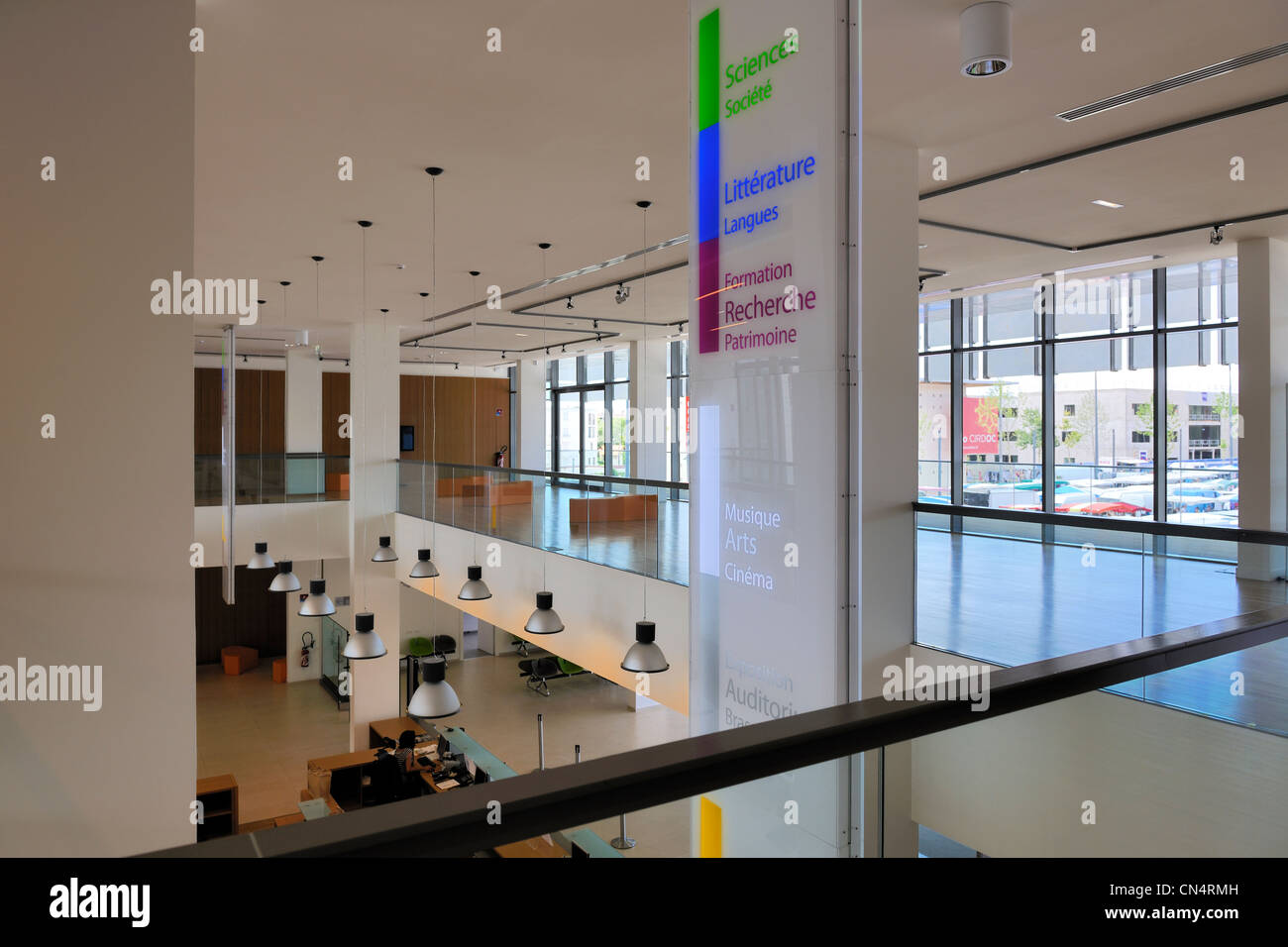 Francia, Herault, Beziers, Andre Malraux media library Foto Stock