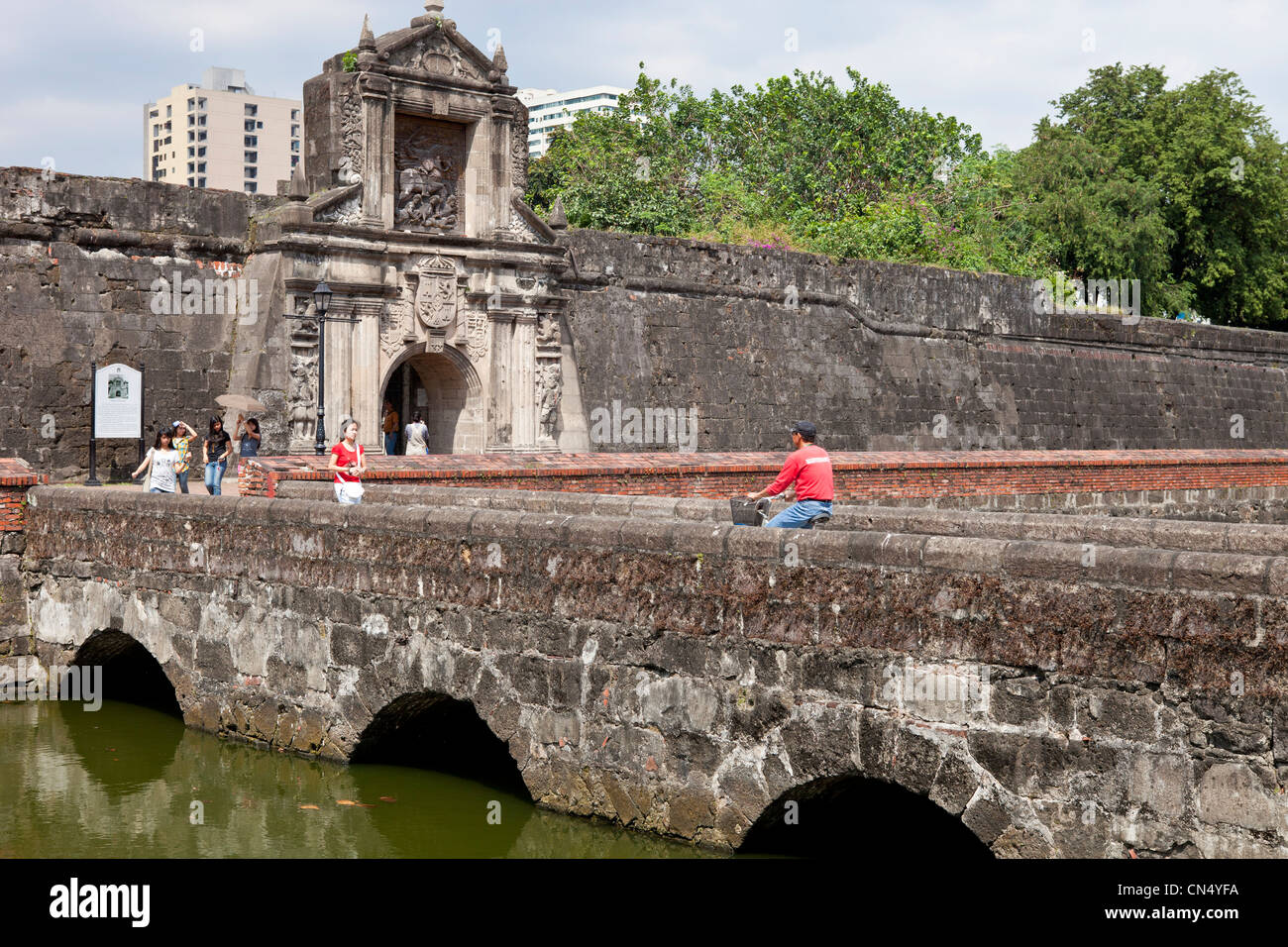 Filippine, isola di Luzon, Manila, Intramuros Historic District, Forte Santiago, ex capo del potere spagnolo Foto Stock