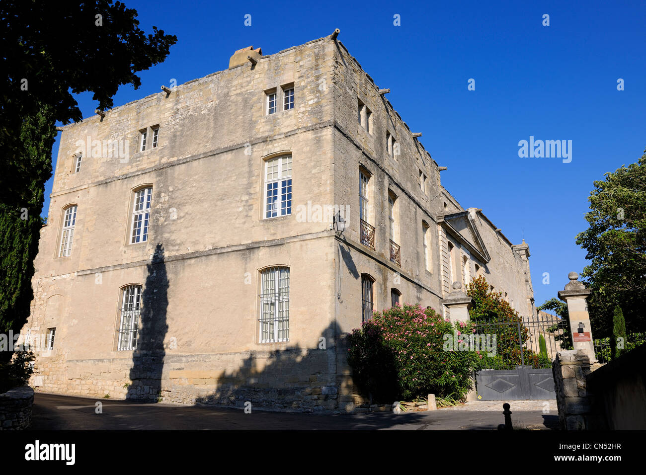 Francia, Gard, Pays d'Uzege, Saint Maximin castle Foto Stock