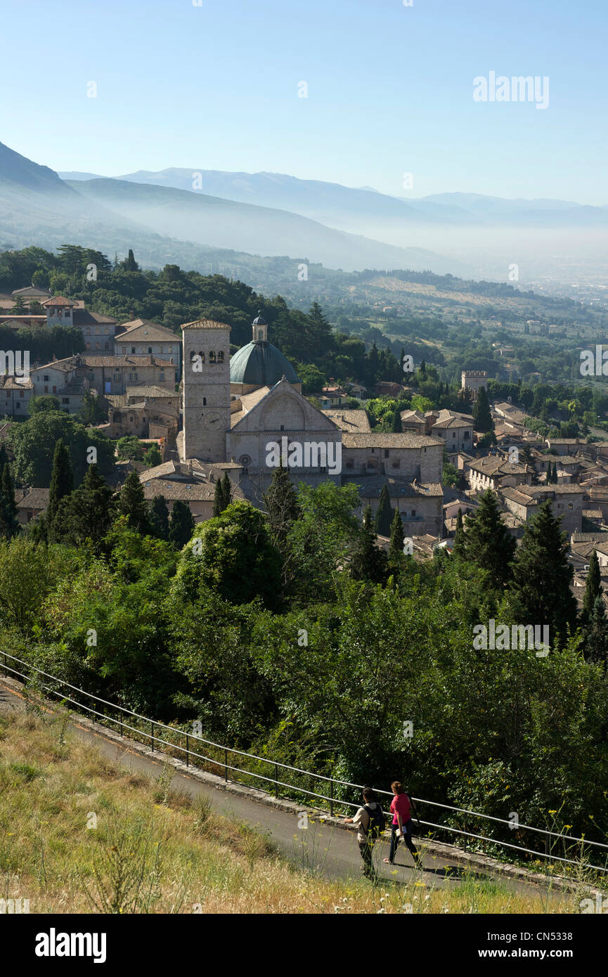 L'Italia, l'Umbria, Assisi, Duomo di San Rufino elencati come patrimonio mondiale dall' UNESCO Foto Stock