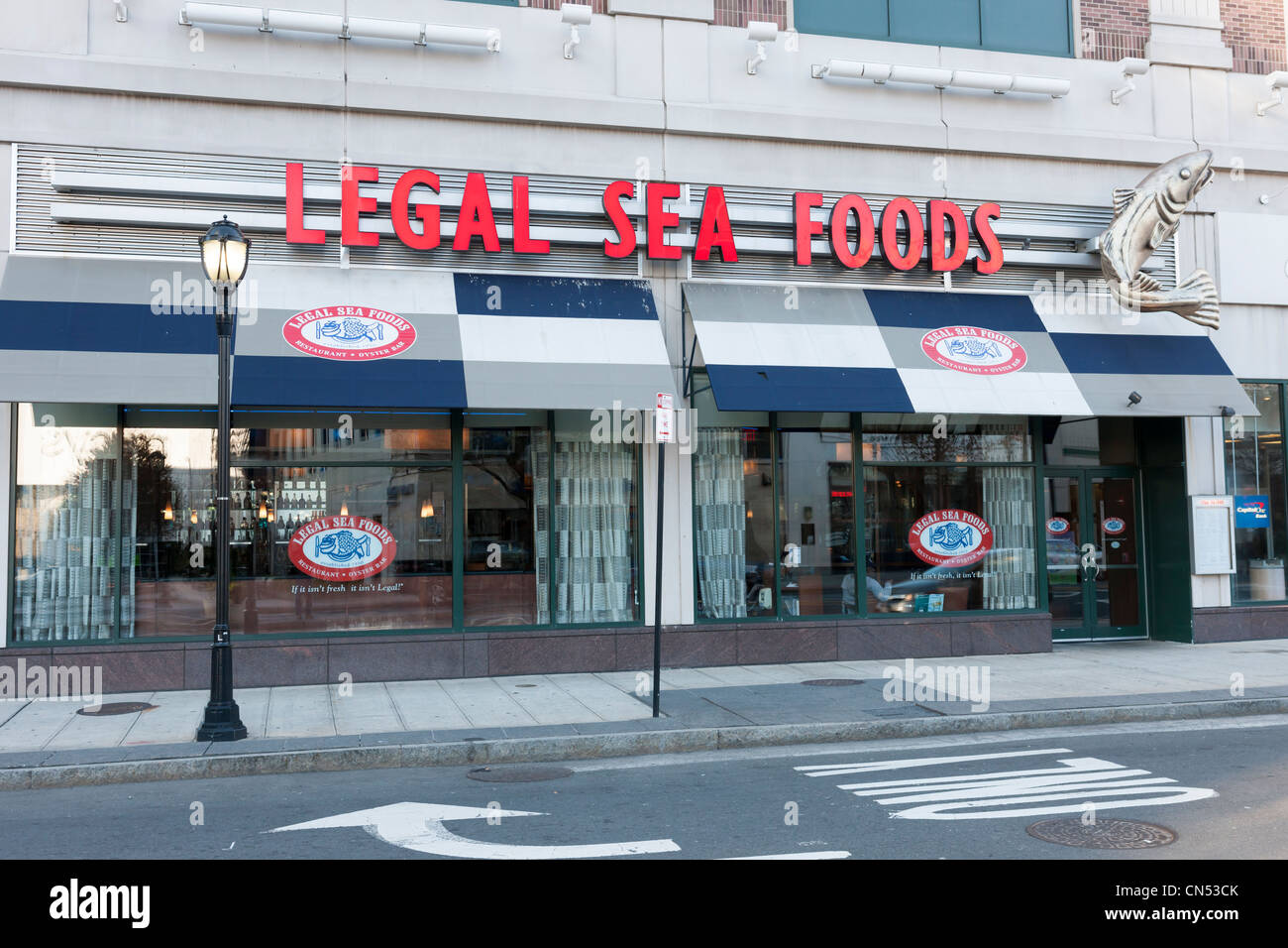 Il legale di alimenti di mare nel ristorante White Plains, New York. Questa posizione chiusa nel 2014. Foto Stock