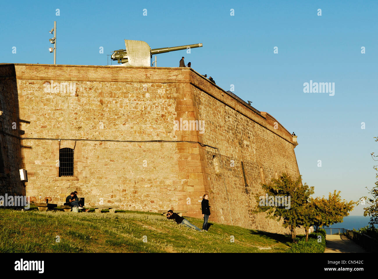 In Spagna, in Catalogna, Barcellona, Castello di Montjuic Foto Stock