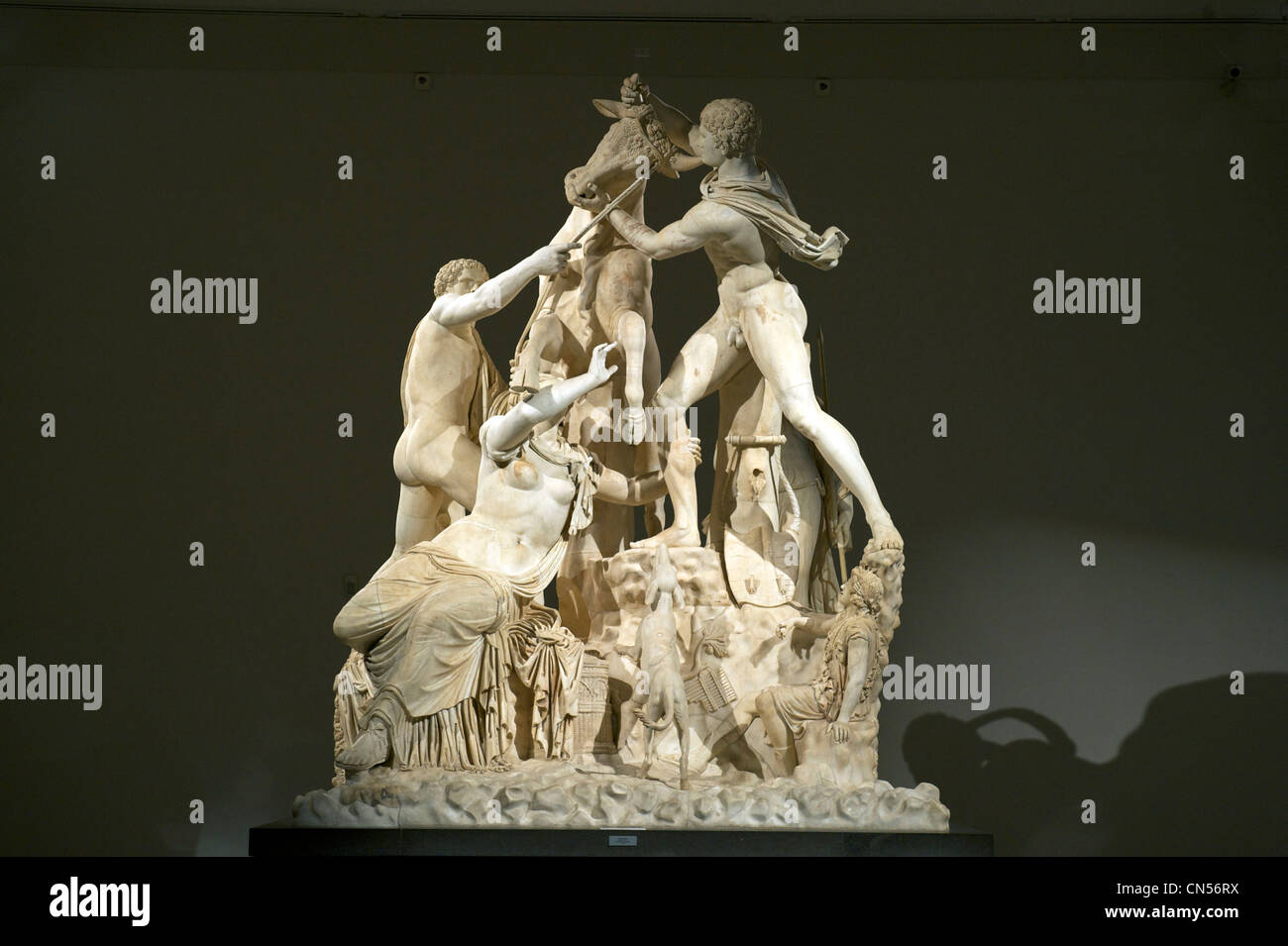 L'Italia, Campania, Napoli, Museo Archeologico Nazionale, Toro Farnese gruppo Foto Stock