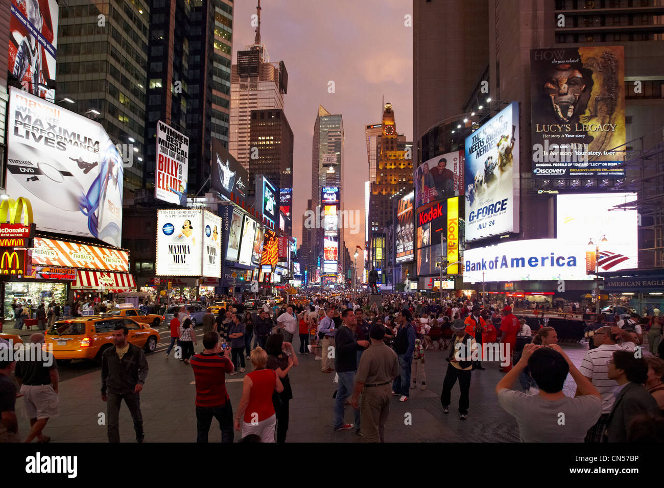 Stati Uniti, New York Manhattan, Times Square, settima avenue Foto Stock
