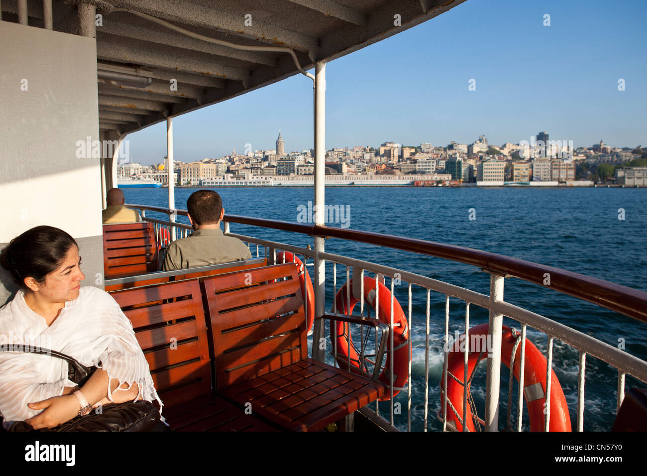 Turchia, Istanbul, traghetto tra Kadikoy ed Eminönü Foto Stock