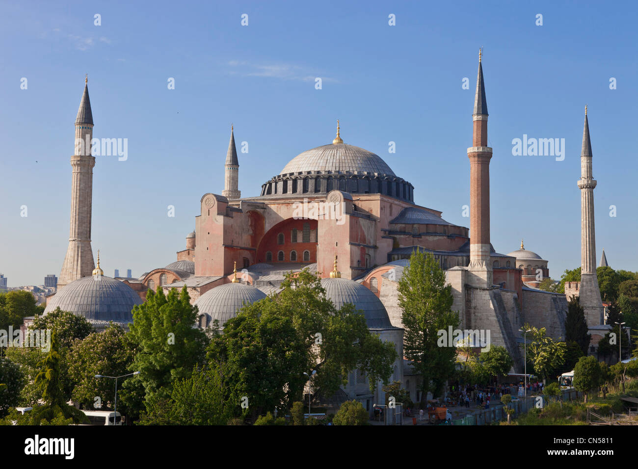 Turchia, Istanbul, centro storico sono classificati come patrimonio mondiale dall' UNESCO, il quartiere di Sultanahmet, Aya Sofya (Hagia Sophia o San Foto Stock