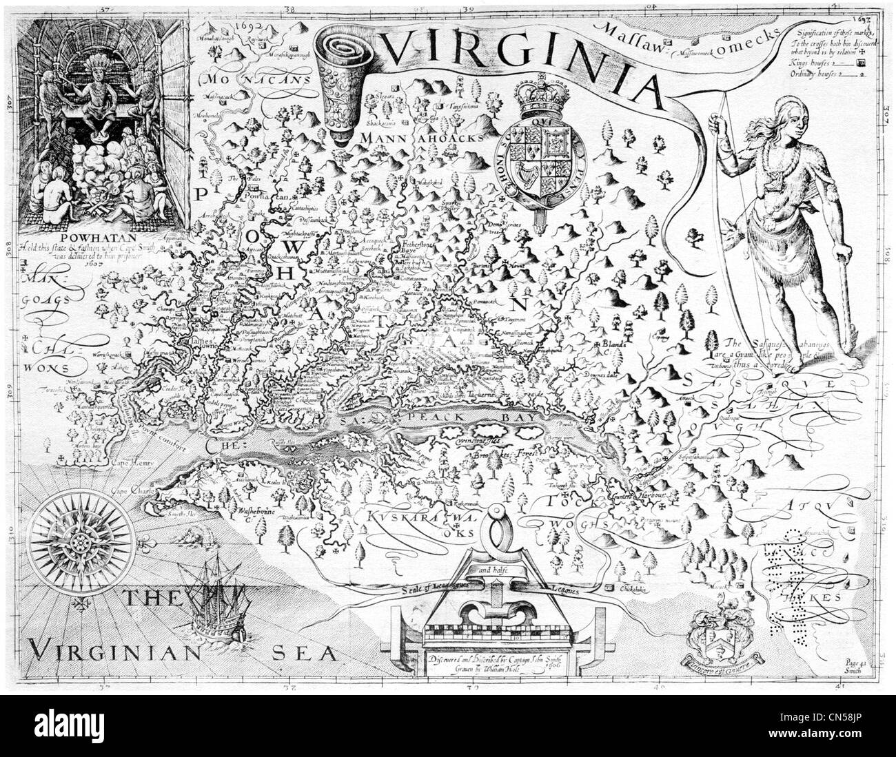 Vecchia mappa Foto Stock