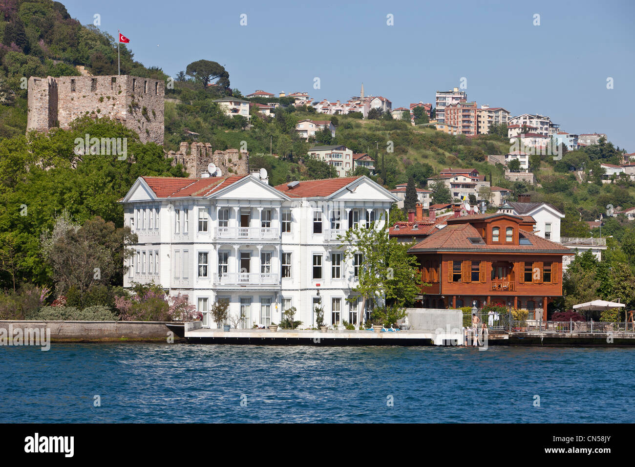 Turchia, Istanbul, Beykoz distretto, lato Asiatico del Bosforo Foto Stock