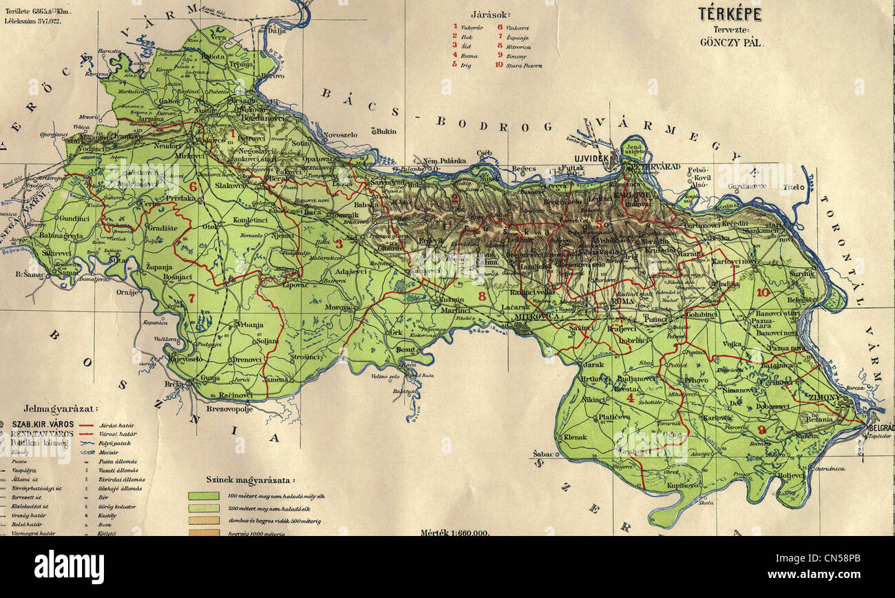 Vecchia mappa Foto Stock