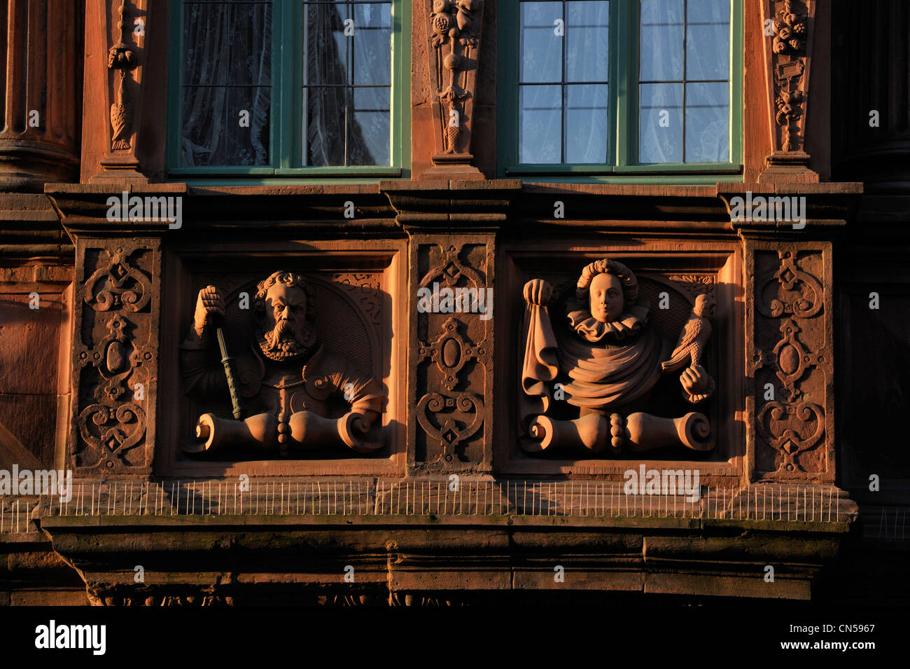 Germania, Baden Württemberg, Heidelberg, Hauptstrasse il main street, Casa Ritter, Haus zum Ritter, costruito nel 1592 per il Foto Stock