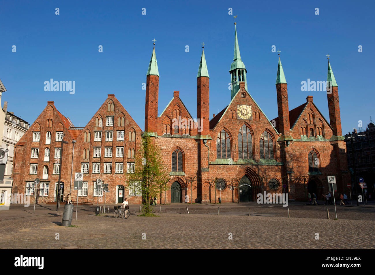 Germania, Schleswig Holstein, Lubecca, elencato come patrimonio mondiale dall UNESCO, Ospedale di Santo Spirito (Heiligen Geist ospedale) Foto Stock